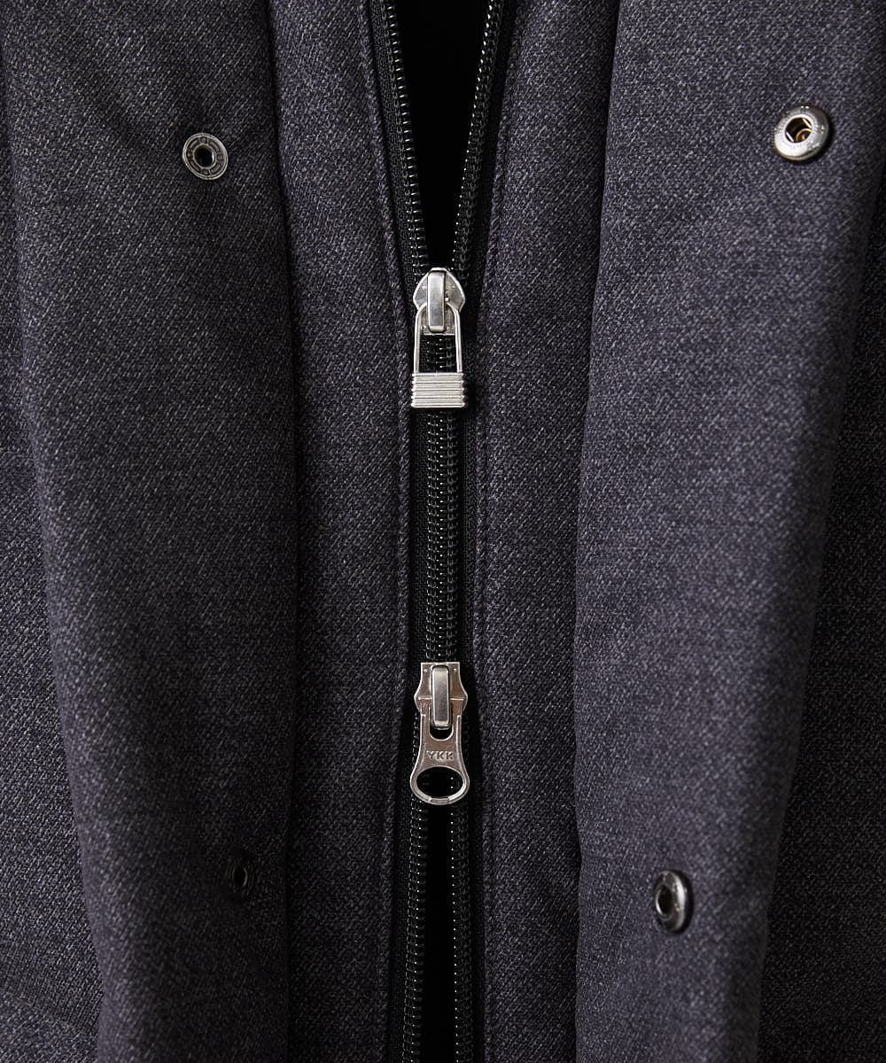 MKJAX22320 MK MICHEL KLEIN HOMME(MKミッシェルクランオム) 【ラスト２！/在庫限り】ドビープリントダウンブルゾン/PRIMEFLEX  ダークグレー(93)