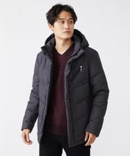 MKJAX22320 MK MICHEL KLEIN HOMME(MKミッシェルクランオム) 【ラスト２！/在庫限り】ドビープリントダウンブルゾン/PRIMEFLEX  ダークグレー(93)