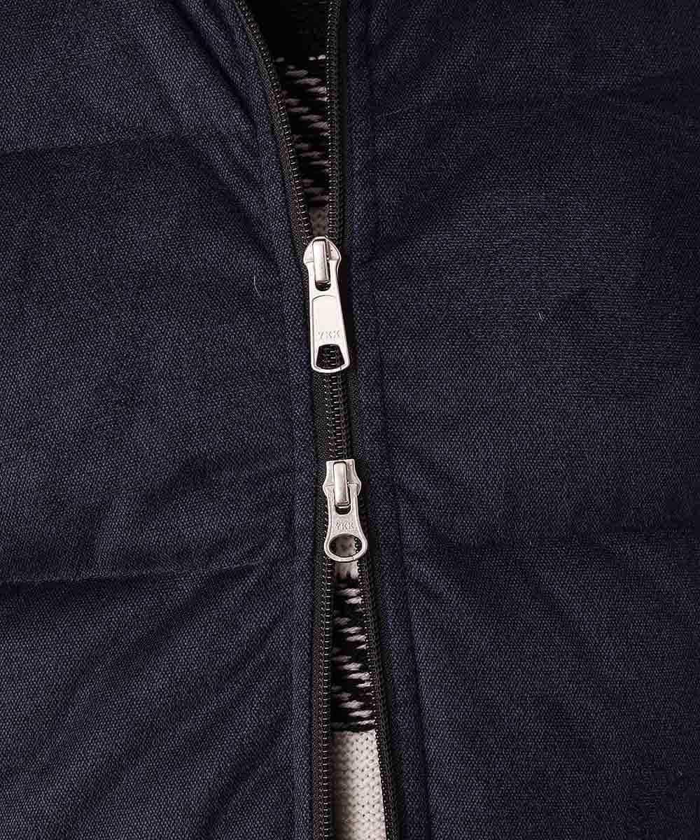 MKJCL82200 MK MICHEL KLEIN HOMME(MKミッシェルクランオム) ダウンブルゾン／スエードタッチツイード ネイビー