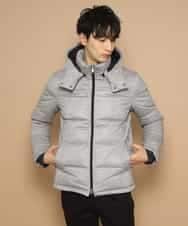 MKJCL82200 MK MICHEL KLEIN HOMME(MKミッシェルクランオム) ダウンブルゾン／スエードタッチツイード グレー