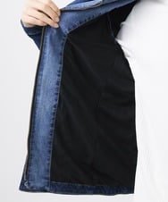 MKJDC02290 MK MICHEL KLEIN HOMME(MKミッシェルクランオム) 【秋/春兼用／ストレッチ】ダブルカラーデニムブルゾン ブルー