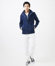 MKJDC02290 MK MICHEL KLEIN HOMME(MKミッシェルクランオム) 【秋/春兼用／ストレッチ】ダブルカラーデニムブルゾン ブルー