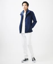 MKJDC02290 MK MICHEL KLEIN HOMME(MKミッシェルクランオム) 【秋/春兼用／ストレッチ】ダブルカラーデニムブルゾン ブルー