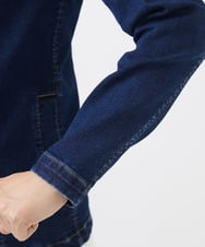 MKJDC02290 MK MICHEL KLEIN HOMME(MKミッシェルクランオム) 【秋/春兼用／ストレッチ】ダブルカラーデニムブルゾン ブルー