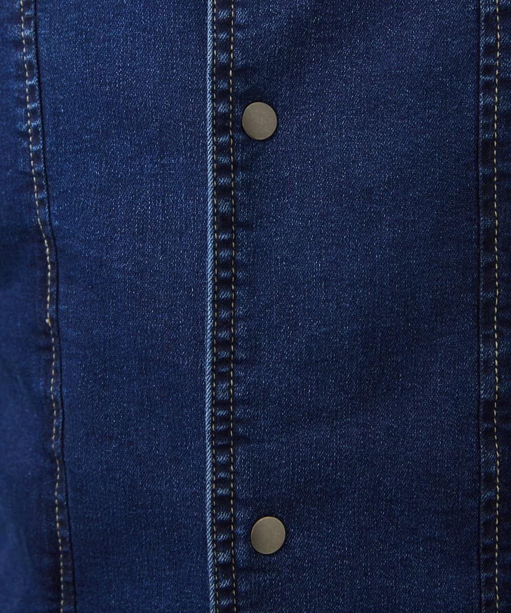 MKJDC02290 MK MICHEL KLEIN HOMME(MKミッシェルクランオム) 【秋/春兼用／ストレッチ】ダブルカラーデニムブルゾン ブルー