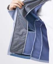 MKJDC36150 MK MICHEL KLEIN HOMME(MKミッシェルクランオム) 【洗える】スエードジャージ / フェイクレイヤードパーカー ライトブルー