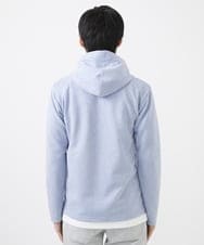 MKJDC36150 MK MICHEL KLEIN HOMME(MKミッシェルクランオム) 【洗える】スエードジャージ / フェイクレイヤードパーカー ライトブルー