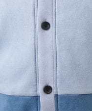 MKJDC36150 MK MICHEL KLEIN HOMME(MKミッシェルクランオム) 【洗える】スエードジャージ / フェイクレイヤードパーカー ライトブルー