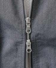 MKJDC36150 MK MICHEL KLEIN HOMME(MKミッシェルクランオム) 【洗える】スエードジャージ / フェイクレイヤードパーカー ライトブルー
