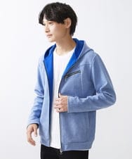 MKJDX03120 MK MICHEL KLEIN HOMME(MKミッシェルクランオム) リバーメランジパーカー ブルー