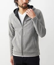MKJDX03120 MK MICHEL KLEIN HOMME(MKミッシェルクランオム) リバーメランジパーカー グレー