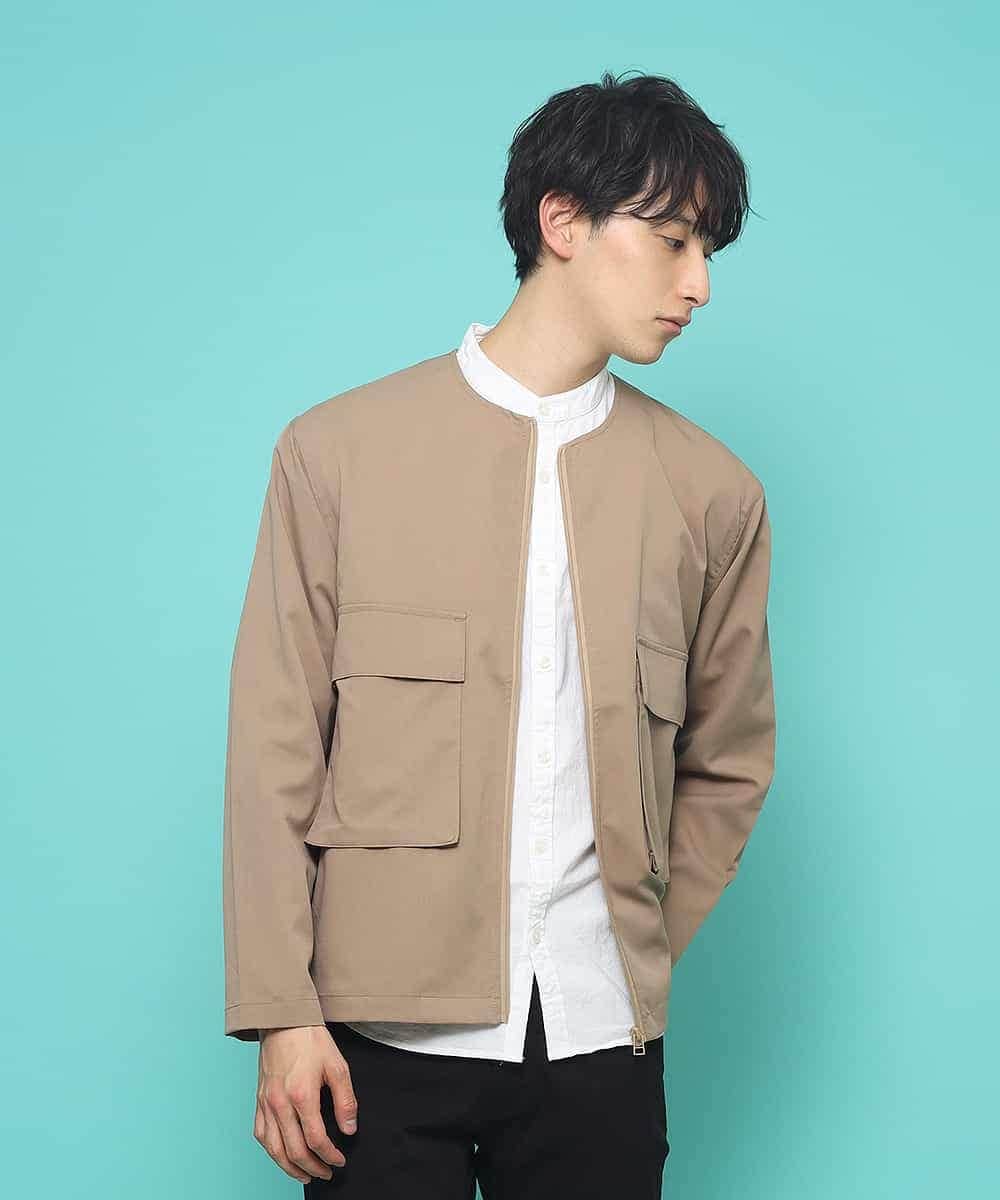 MKJFK46099 MK MICHEL KLEIN HOMME(MKミッシェルクランオム) ジャケット／ノーカラージャケット ベージュ