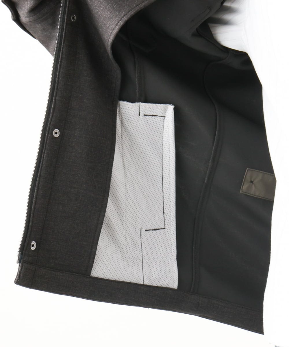 MKJGC10190 MK MICHEL KLEIN HOMME(MKミッシェルクランオム) 【秋春兼用/洗える /ストレッチ】M-65ブルゾン / TEC EASY JERSEY カーキ