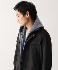 MKJGC10190 MK MICHEL KLEIN HOMME(MKミッシェルクランオム) 【秋春兼用/洗える /ストレッチ】M-65ブルゾン / TEC EASY JERSEY カーキ