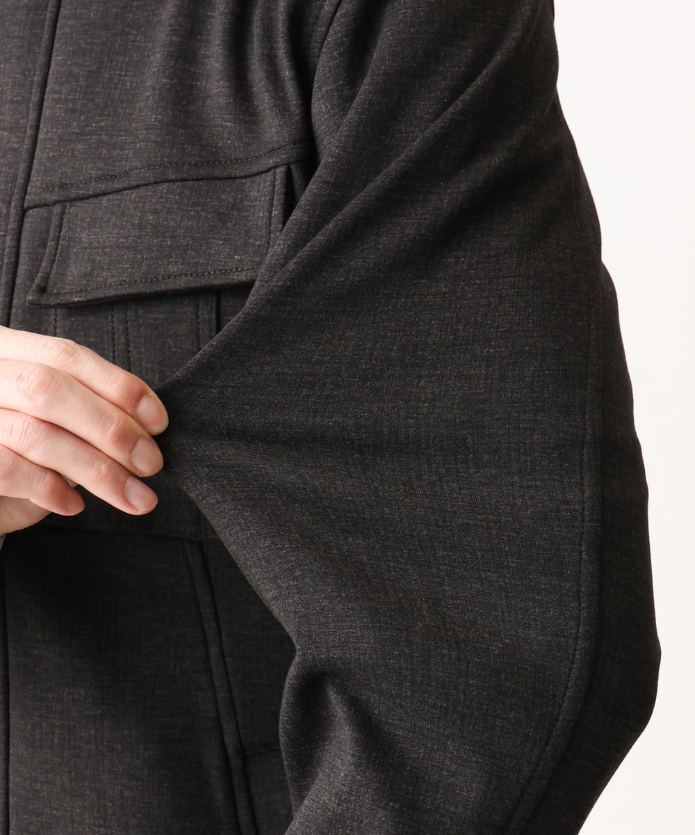 MKJGC10190 MK MICHEL KLEIN HOMME(MKミッシェルクランオム) 【秋春兼用/洗える /ストレッチ】M-65ブルゾン / TEC EASY JERSEY カーキ