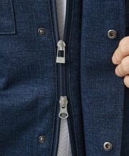 MKJGC10190 MK MICHEL KLEIN HOMME(MKミッシェルクランオム) 【秋春兼用/洗える /ストレッチ】M-65ブルゾン / TEC EASY JERSEY ブルー