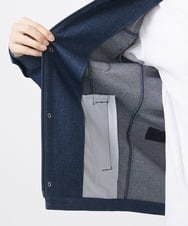 MKJGC10190 MK MICHEL KLEIN HOMME(MKミッシェルクランオム) 【秋春兼用/洗える /ストレッチ】M-65ブルゾン / TEC EASY JERSEY ブルー