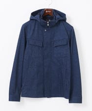 MKJGC10190 MK MICHEL KLEIN HOMME(MKミッシェルクランオム) 【秋春兼用/洗える /ストレッチ】M-65ブルゾン / TEC EASY JERSEY ブルー
