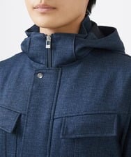 MKJGC10190 MK MICHEL KLEIN HOMME(MKミッシェルクランオム) 【秋春兼用/洗える /ストレッチ】M-65ブルゾン / TEC EASY JERSEY ブルー
