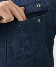 MKJGC10190 MK MICHEL KLEIN HOMME(MKミッシェルクランオム) 【秋春兼用/洗える /ストレッチ】M-65ブルゾン / TEC EASY JERSEY ブルー