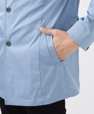 MKJGC12190 MK MICHEL KLEIN HOMME(MKミッシェルクランオム) 【残りわずか！/在庫限り/秋春着用可能】フード着脱ショートコート ライトブルー