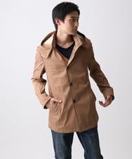 MKJGC12190 MK MICHEL KLEIN HOMME(MKミッシェルクランオム) 【残りわずか！/在庫限り/秋春着用可能】フード着脱ショートコート ベージュ