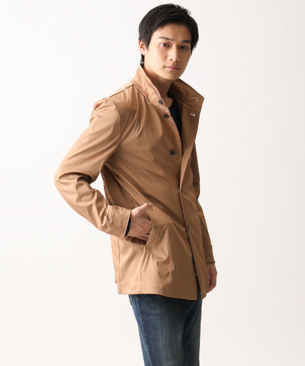 MKJGC12190 MK MICHEL KLEIN HOMME(MKミッシェルクランオム) 【残りわずか！/在庫限り/秋春着用可能】フード着脱ショートコート ベージュ