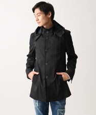 MKJGC12190 MK MICHEL KLEIN HOMME(MKミッシェルクランオム) 【残りわずか！/在庫限り/秋春着用可能】フード着脱ショートコート ブラック