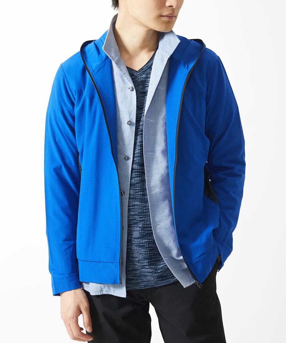 MKJGC20150 MK MICHEL KLEIN HOMME(MKミッシェルクランオム) 【洗える / 通気性】サマードッツパーカー ブルー
