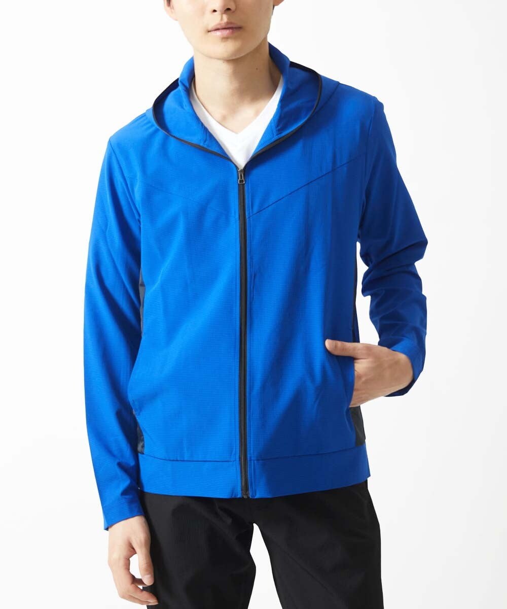 MKJGC20150 MK MICHEL KLEIN HOMME(MKミッシェルクランオム) 【洗える / 通気性】サマードッツパーカー ブルー