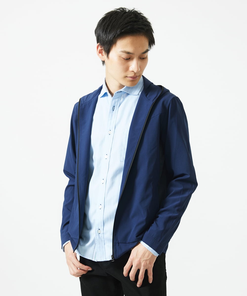 MKJGC20150 MK MICHEL KLEIN HOMME(MKミッシェルクランオム) 【洗える / 通気性】サマードッツパーカー ネイビー