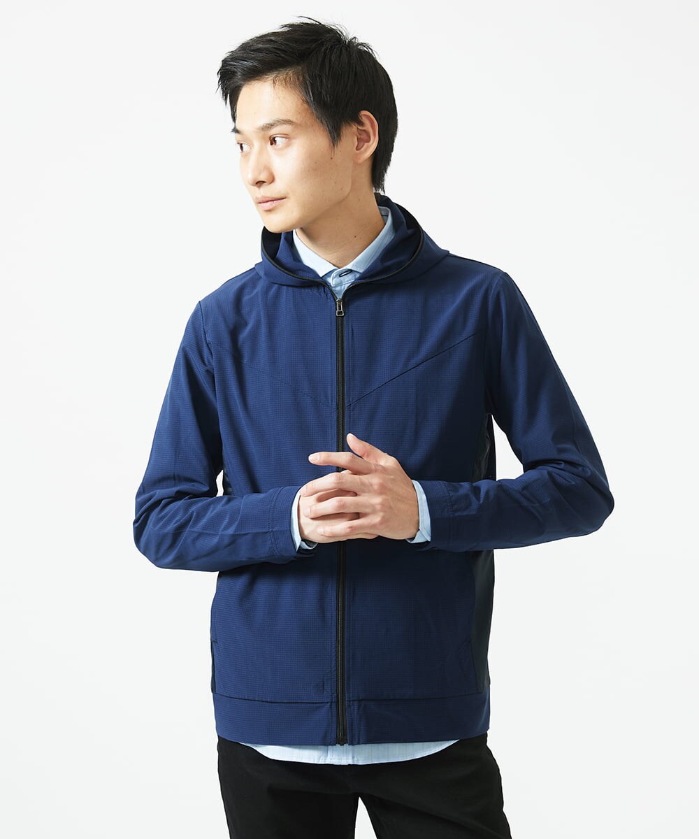 MKJGC20150 MK MICHEL KLEIN HOMME(MKミッシェルクランオム) 【洗える / 通気性】サマードッツパーカー ネイビー