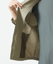 MKJGC66180 MK MICHEL KLEIN HOMME(MKミッシェルクランオム) 【洗える】 リネンタッチミリタリー七分袖シャツ カーキ