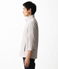 MKJGC66180 MK MICHEL KLEIN HOMME(MKミッシェルクランオム) 【洗える】 リネンタッチミリタリー七分袖シャツ ライトグレー