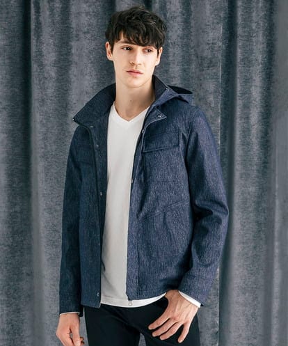 MKJJC30272 MK MICHEL KLEIN HOMME 【ライナー付き / 撥水 / ストレッチ】 COMFUN CLOTH(コンファンクロス） フード付ブルゾン
