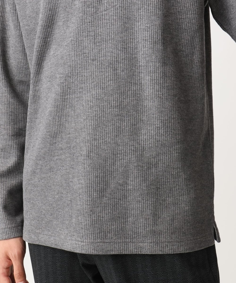 MKKAA69110 MK MICHEL KLEIN HOMME(MKミッシェルクランオム) 【残りわずか！/在庫限り】フェイクレイヤードカットソー/キモウハリヌキ グレー