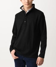 MKKAA69110 MK MICHEL KLEIN HOMME(MKミッシェルクランオム) 【残りわずか！/在庫限り】フェイクレイヤードカットソー/キモウハリヌキ ブラック