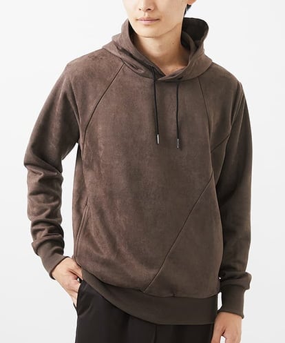 MKKAC11090 MK MICHEL KLEIN HOMME 【残りわずか/秋春兼用】プルオーバーパーカー/ポンチスエード