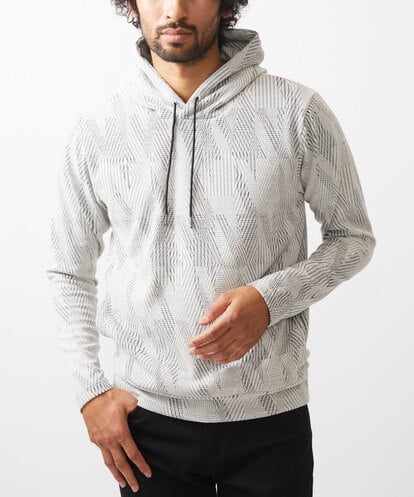MKKAC13090 MK MICHEL KLEIN HOMME 【残りわずか】プルパーカー/ジオメトリックフクレジャガード