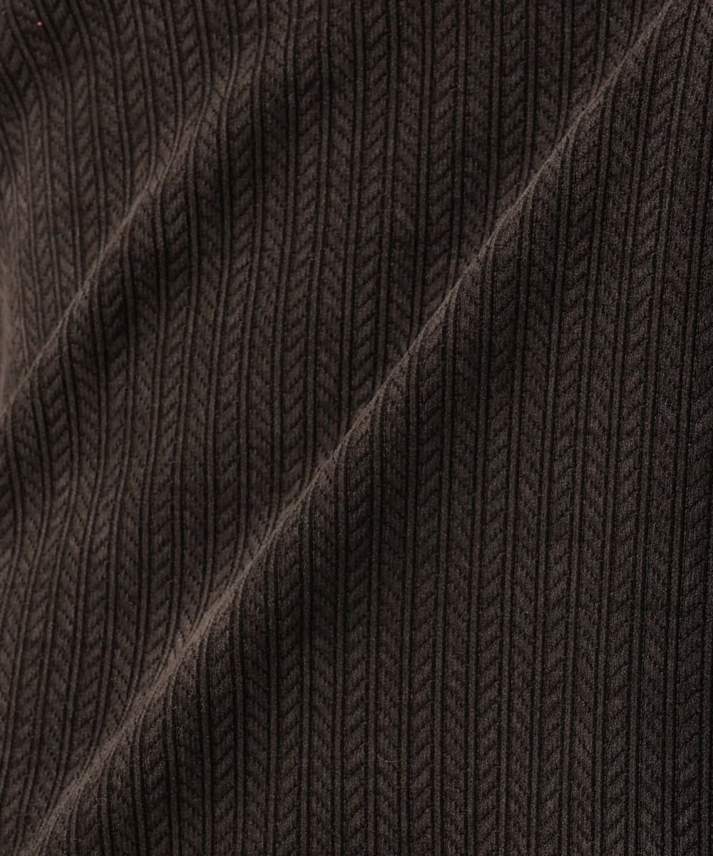MKKAC27099 MK MICHEL KLEIN HOMME(MKミッシェルクランオム) ショールカラーカットソー / モールケーブル ブラウン