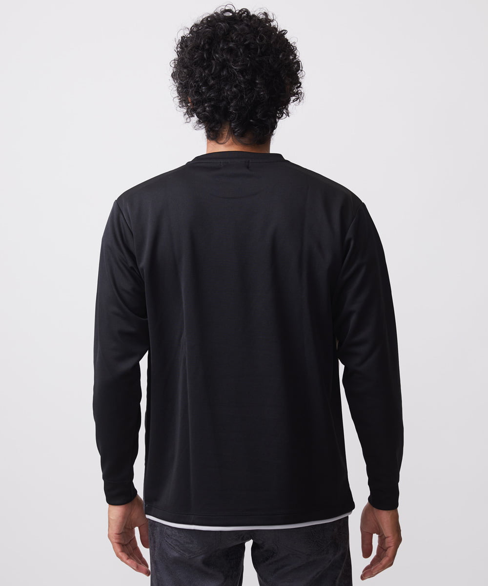 MKKAC84059 MK MICHEL KLEIN HOMME(MKミッシェルクランオム) 【残りわずか！】カットソー/リサイクルポンチ斜め切り替え ブラック