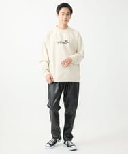 MKKAC87069 MK MICHEL KLEIN HOMME(MKミッシェルクランオム) 【残りわずか/ワンコ刺繍/男女兼用】ポンチスエード / ワンコ刺繍トレーナー アイボリー