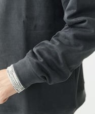 MKKAC87069 MK MICHEL KLEIN HOMME(MKミッシェルクランオム) 【残りわずか/ワンコ刺繍/男女兼用】ポンチスエード / ワンコ刺繍トレーナー ダークグレー