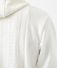MKKAF11090 MK MICHEL KLEIN HOMME(MKミッシェルクランオム) ケーブルニットコンビパーカー ホワイト