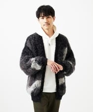 MKKAF11090 MK MICHEL KLEIN HOMME(MKミッシェルクランオム) ケーブルニットコンビパーカー ホワイト