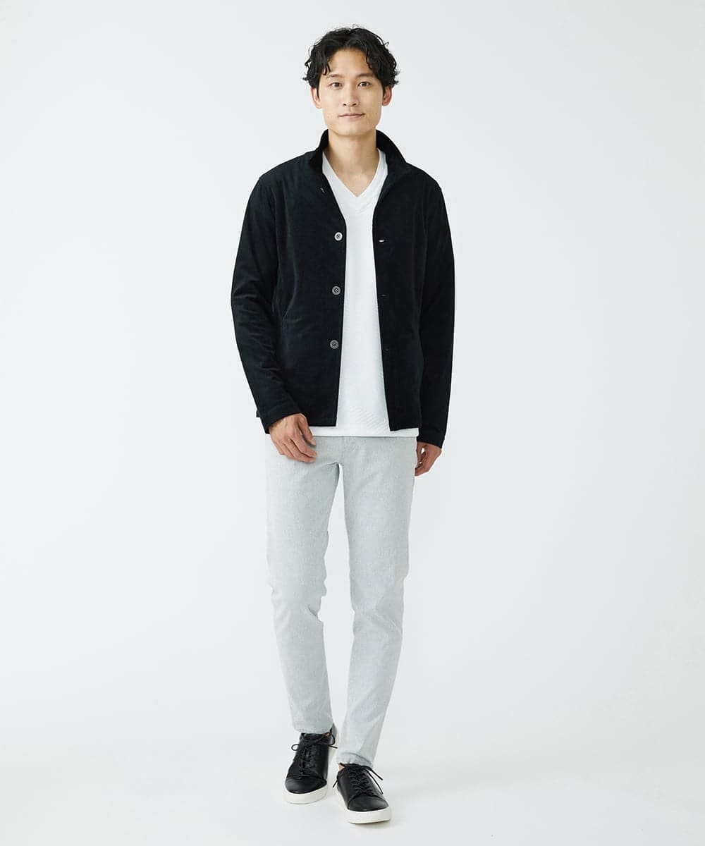 MKKAV13069 MK MICHEL KLEIN HOMME(MKミッシェルクランオム) ジャガードカットソー ホワイト(90)