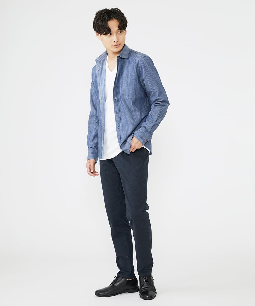 MKKAX32045 MK MICHEL KLEIN HOMME(MKミッシェルクランオム) 【WEB限定】楊柳クレープカットソー ホワイト(90)