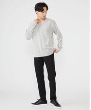 MKKAX32045 MK MICHEL KLEIN HOMME(MKミッシェルクランオム) 【WEB限定】楊柳クレープカットソー ライトグレー(91)