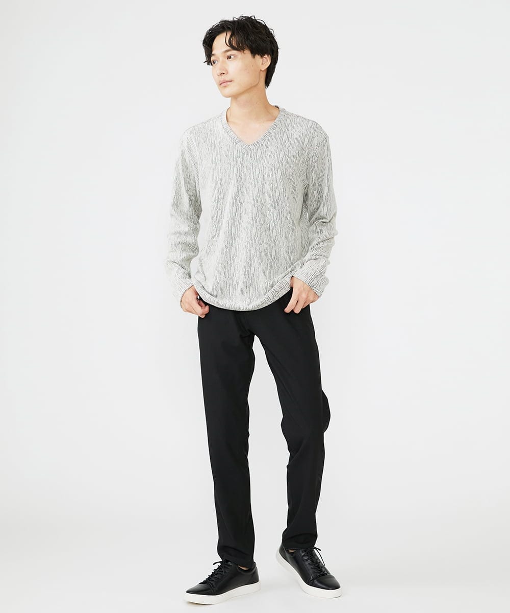 MKKAX32045 MK MICHEL KLEIN HOMME(MKミッシェルクランオム) 【WEB限定】楊柳クレープカットソー ライトグレー(91)
