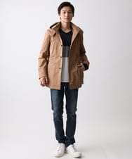 MKKDC06069 MK MICHEL KLEIN HOMME(MKミッシェルクランオム) 【洗える】パネル切替え長袖カットソー ネイビー